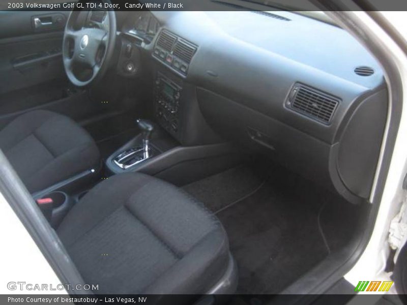 Candy White / Black 2003 Volkswagen Golf GL TDI 4 Door