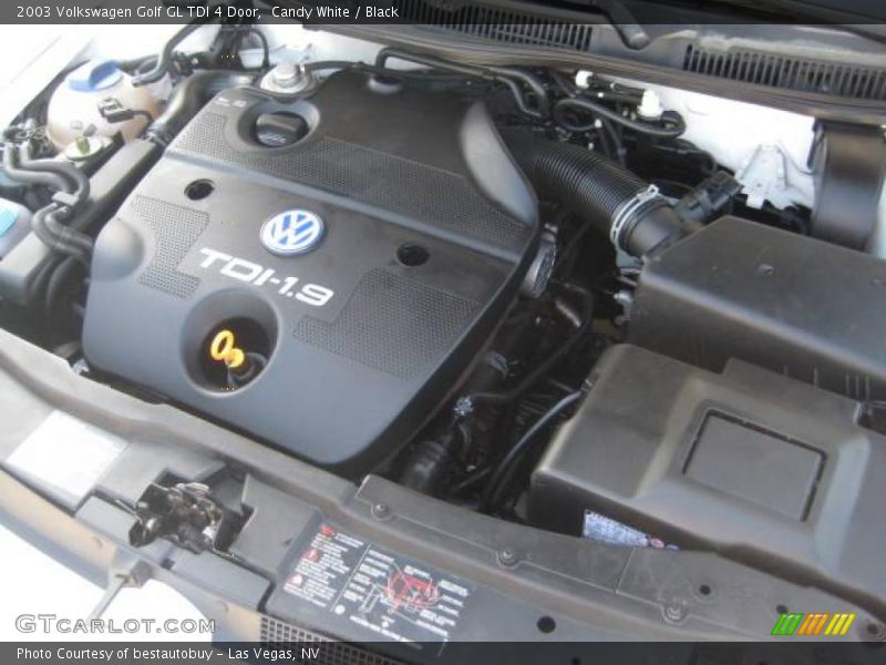 Candy White / Black 2003 Volkswagen Golf GL TDI 4 Door