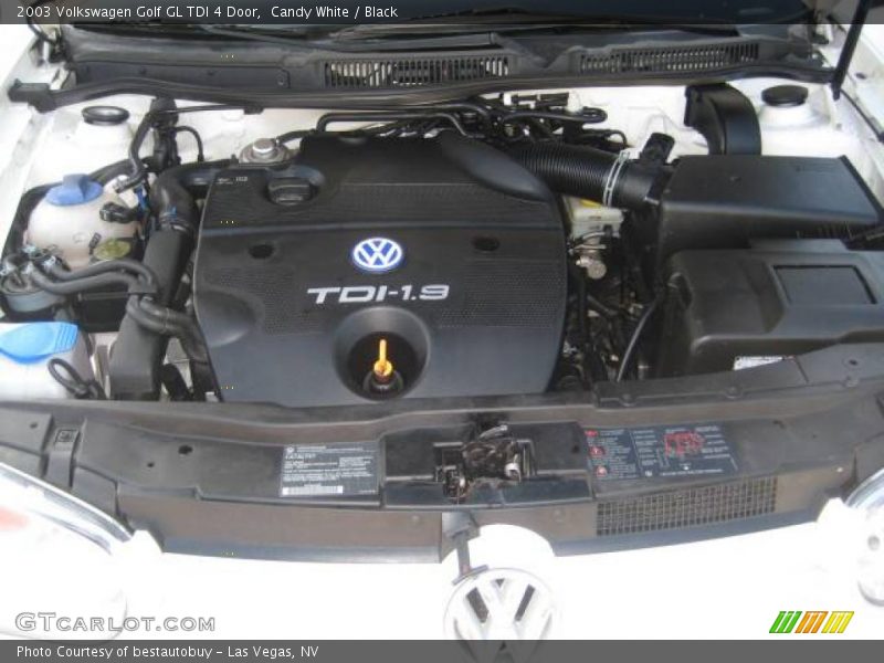 Candy White / Black 2003 Volkswagen Golf GL TDI 4 Door