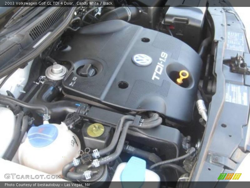 Candy White / Black 2003 Volkswagen Golf GL TDI 4 Door