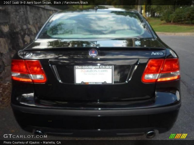 Black / Parchment/Black 2007 Saab 9-3 Aero Sport Sedan