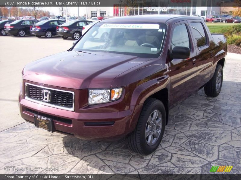 Dark Cherry Pearl / Beige 2007 Honda Ridgeline RTX