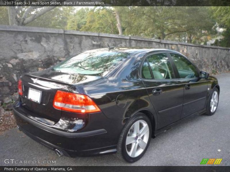 Black / Parchment/Black 2007 Saab 9-3 Aero Sport Sedan