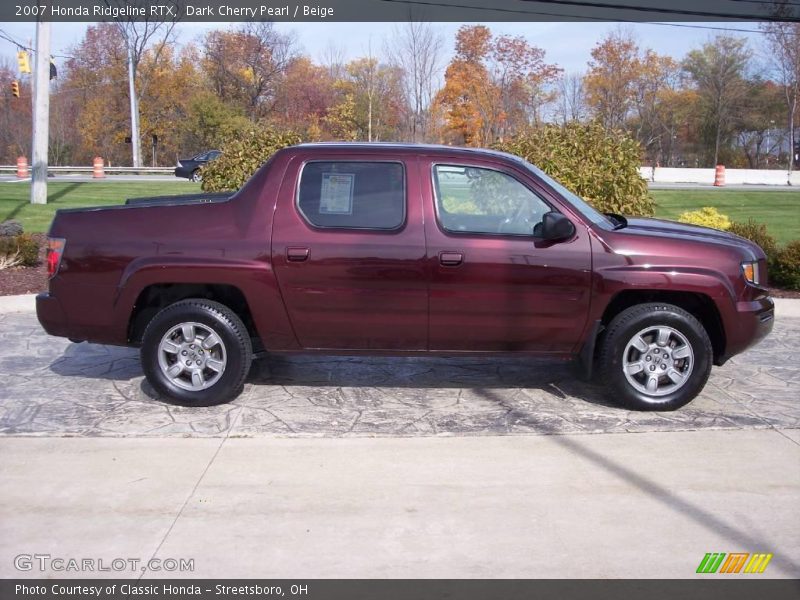 Dark Cherry Pearl / Beige 2007 Honda Ridgeline RTX