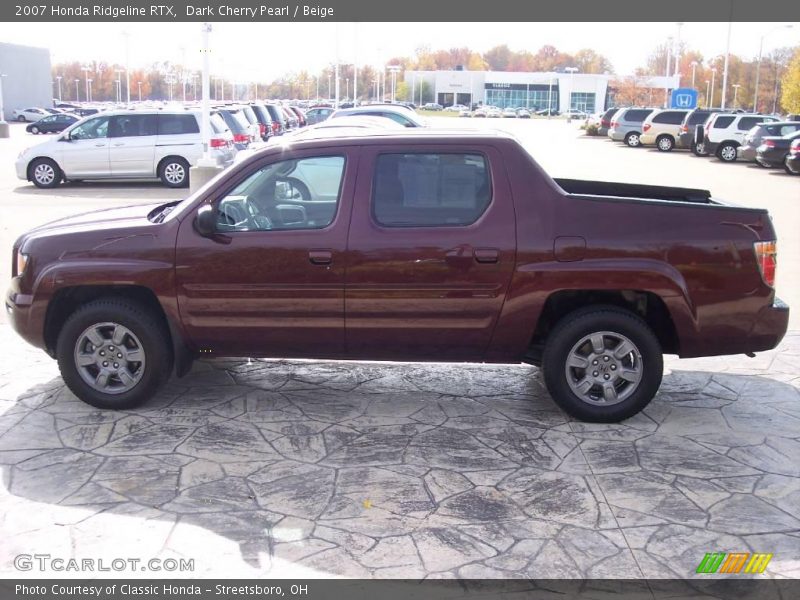 Dark Cherry Pearl / Beige 2007 Honda Ridgeline RTX