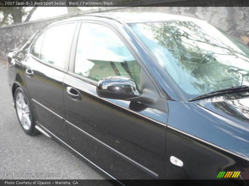 Black / Parchment/Black 2007 Saab 9-3 Aero Sport Sedan