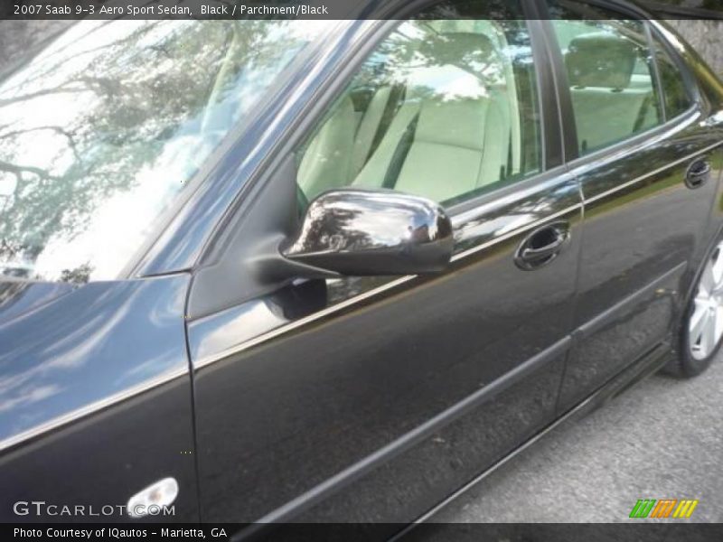 Black / Parchment/Black 2007 Saab 9-3 Aero Sport Sedan