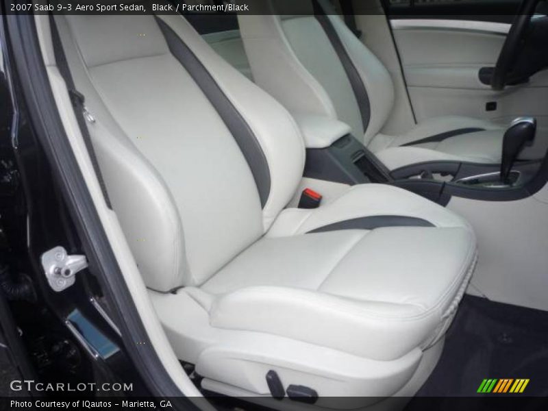 Black / Parchment/Black 2007 Saab 9-3 Aero Sport Sedan