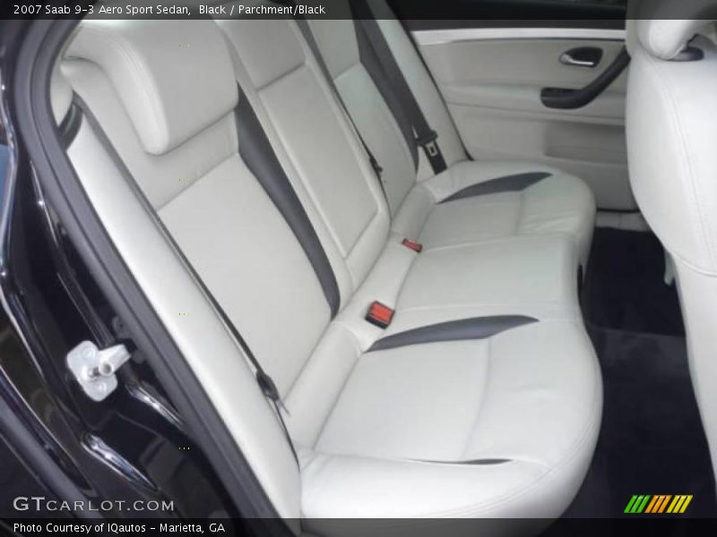 Black / Parchment/Black 2007 Saab 9-3 Aero Sport Sedan