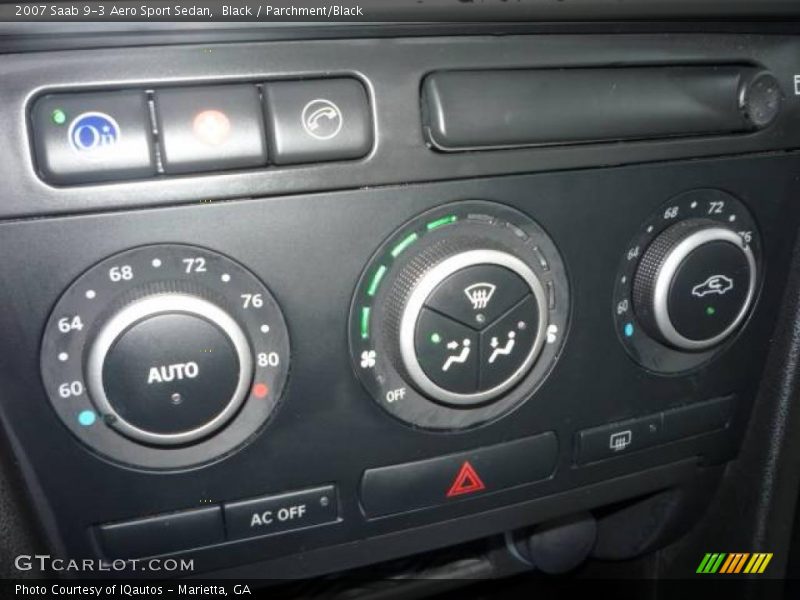 Black / Parchment/Black 2007 Saab 9-3 Aero Sport Sedan