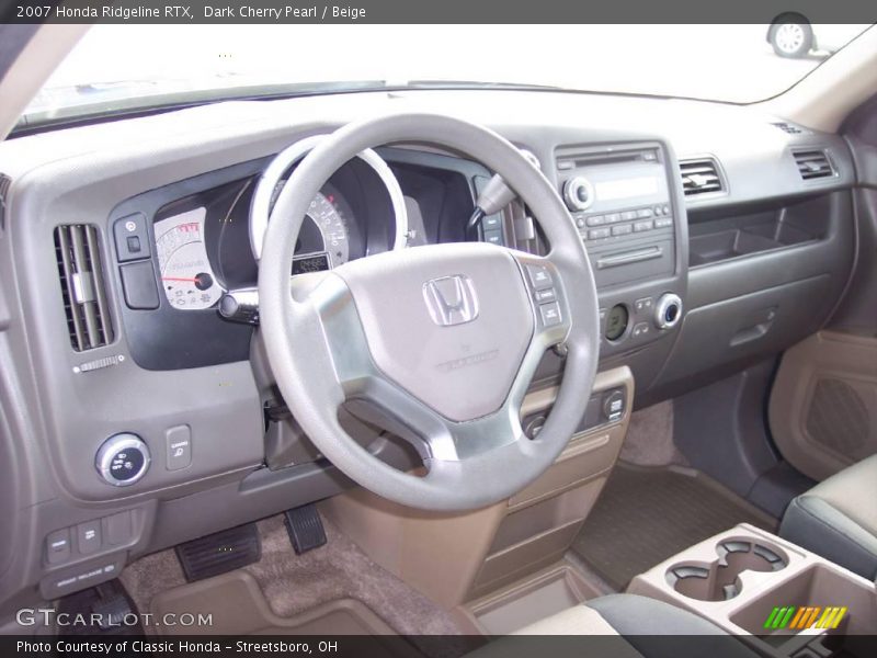 Dark Cherry Pearl / Beige 2007 Honda Ridgeline RTX