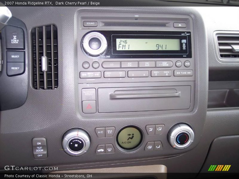 Dark Cherry Pearl / Beige 2007 Honda Ridgeline RTX