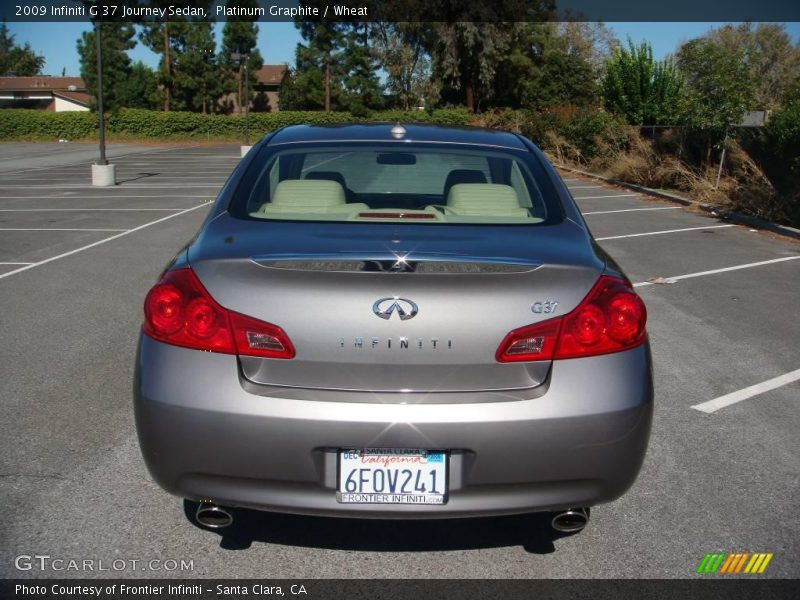 Platinum Graphite / Wheat 2009 Infiniti G 37 Journey Sedan