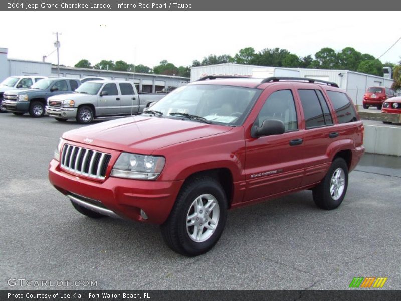 Inferno Red Pearl / Taupe 2004 Jeep Grand Cherokee Laredo
