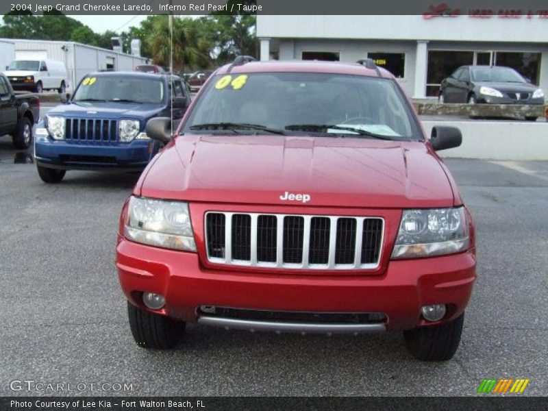 Inferno Red Pearl / Taupe 2004 Jeep Grand Cherokee Laredo