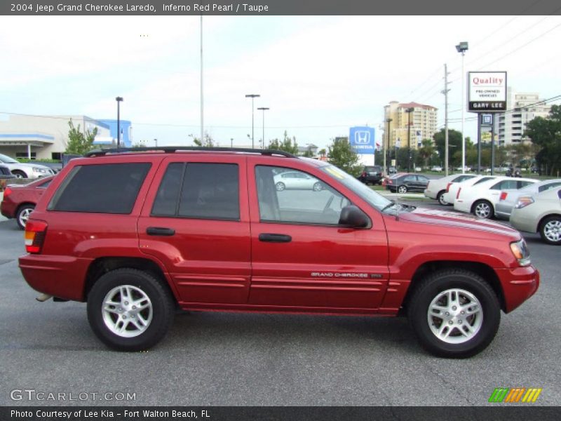 Inferno Red Pearl / Taupe 2004 Jeep Grand Cherokee Laredo