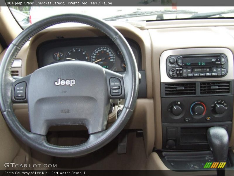 Inferno Red Pearl / Taupe 2004 Jeep Grand Cherokee Laredo