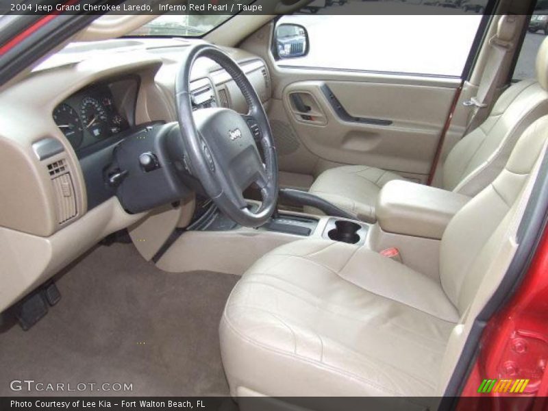 Inferno Red Pearl / Taupe 2004 Jeep Grand Cherokee Laredo