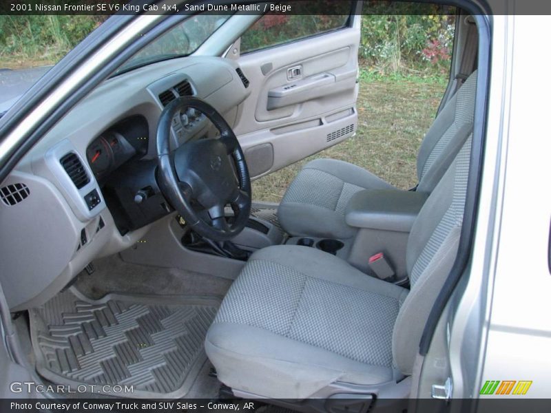 Sand Dune Metallic / Beige 2001 Nissan Frontier SE V6 King Cab 4x4