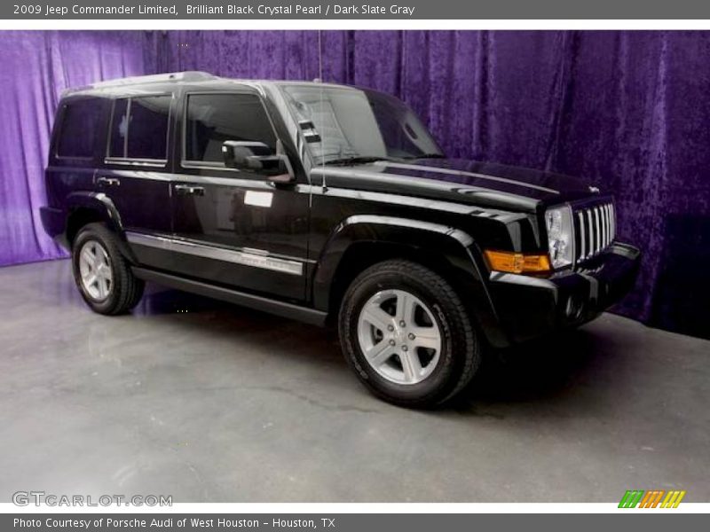 Brilliant Black Crystal Pearl / Dark Slate Gray 2009 Jeep Commander Limited