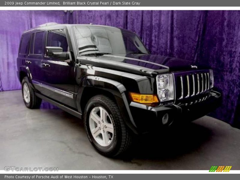 Brilliant Black Crystal Pearl / Dark Slate Gray 2009 Jeep Commander Limited