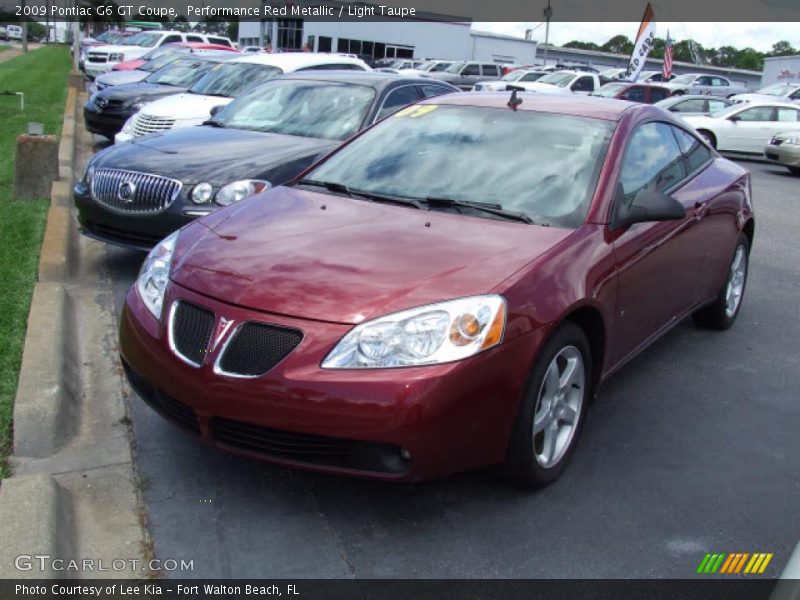 Performance Red Metallic / Light Taupe 2009 Pontiac G6 GT Coupe