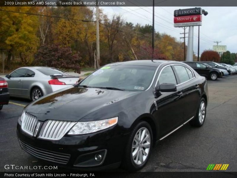 Tuxedo Black Metallic / Charcoal Black 2009 Lincoln MKS AWD Sedan