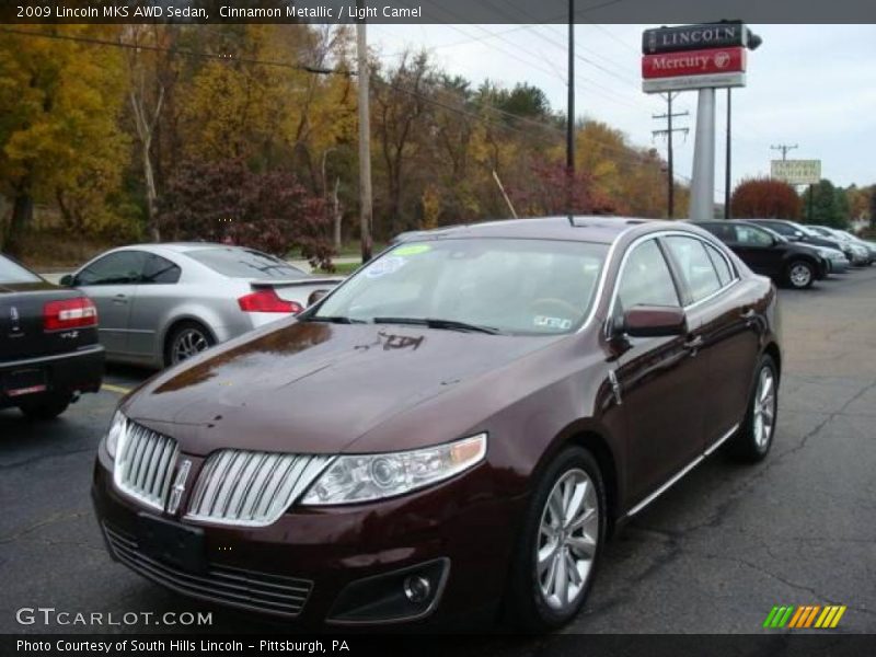 Cinnamon Metallic / Light Camel 2009 Lincoln MKS AWD Sedan