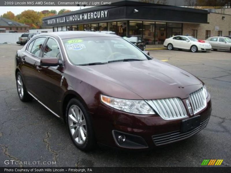 Cinnamon Metallic / Light Camel 2009 Lincoln MKS AWD Sedan