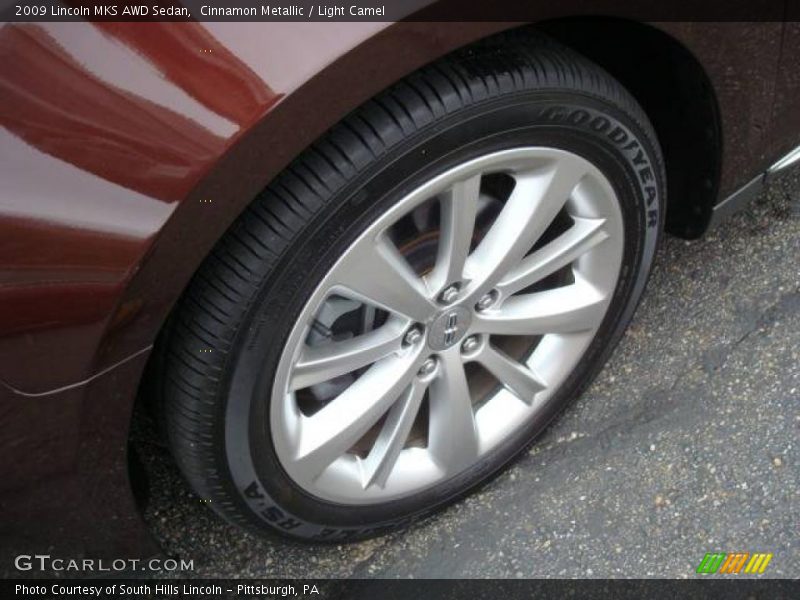 Cinnamon Metallic / Light Camel 2009 Lincoln MKS AWD Sedan