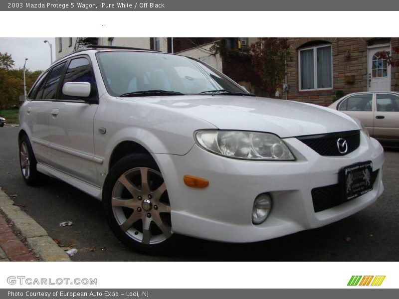 Pure White / Off Black 2003 Mazda Protege 5 Wagon