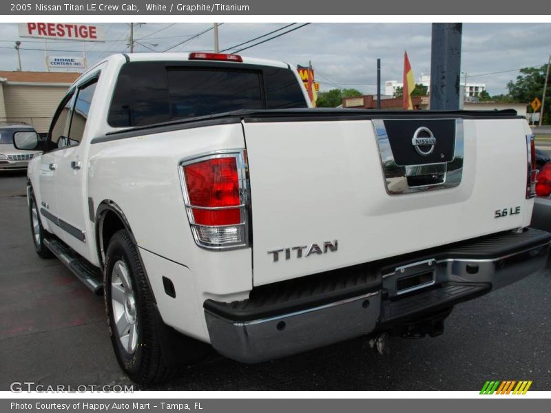 White / Graphite/Titanium 2005 Nissan Titan LE Crew Cab