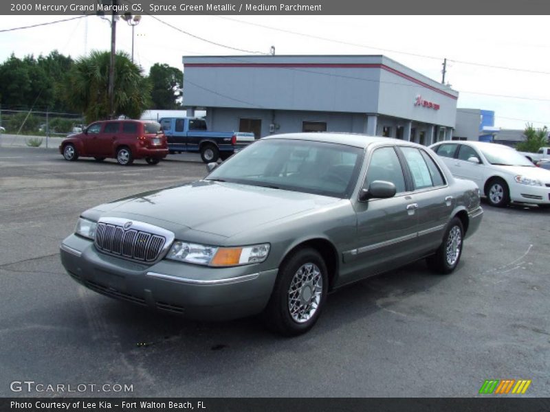 Spruce Green Metallic / Medium Parchment 2000 Mercury Grand Marquis GS