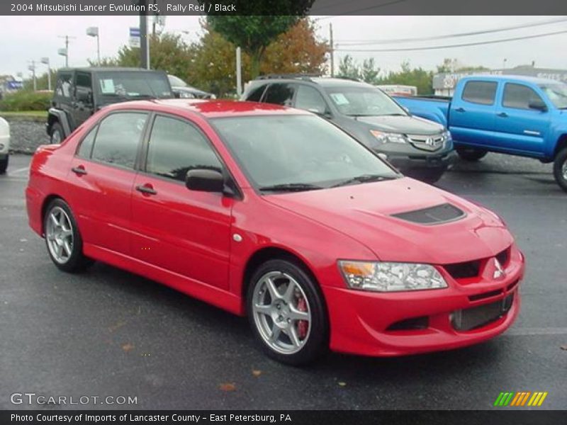 Rally Red / Black 2004 Mitsubishi Lancer Evolution RS