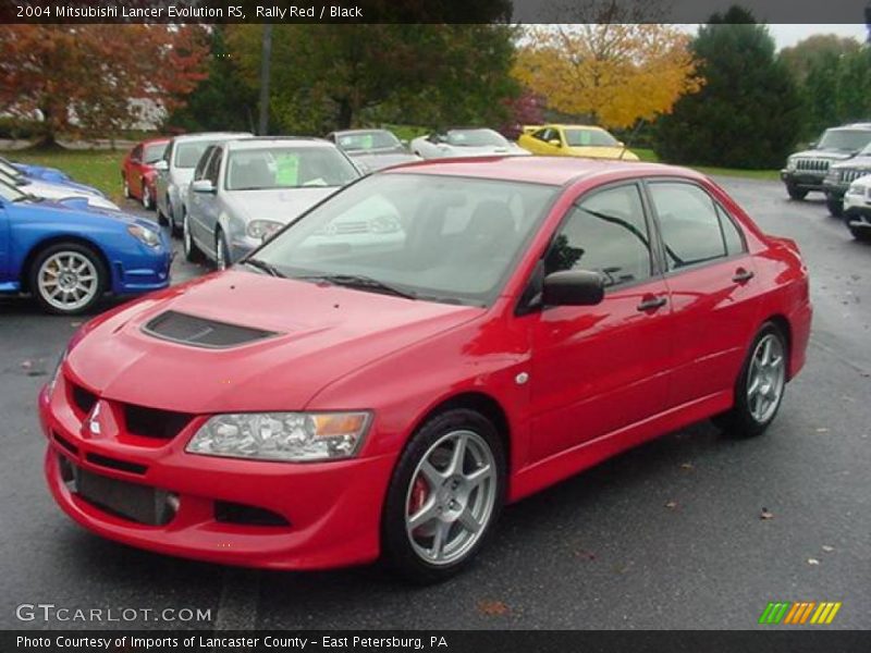 Rally Red / Black 2004 Mitsubishi Lancer Evolution RS