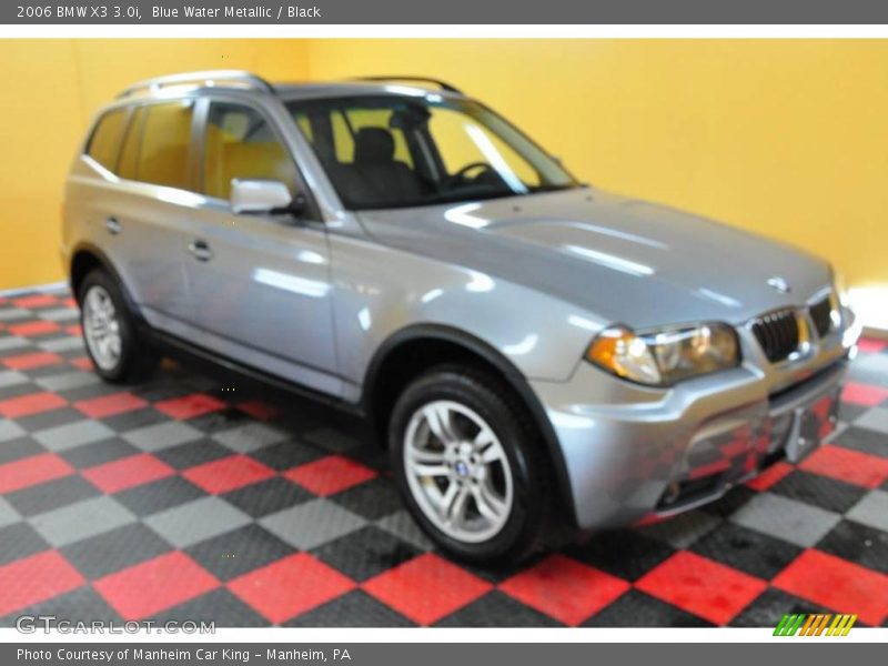 Blue Water Metallic / Black 2006 BMW X3 3.0i