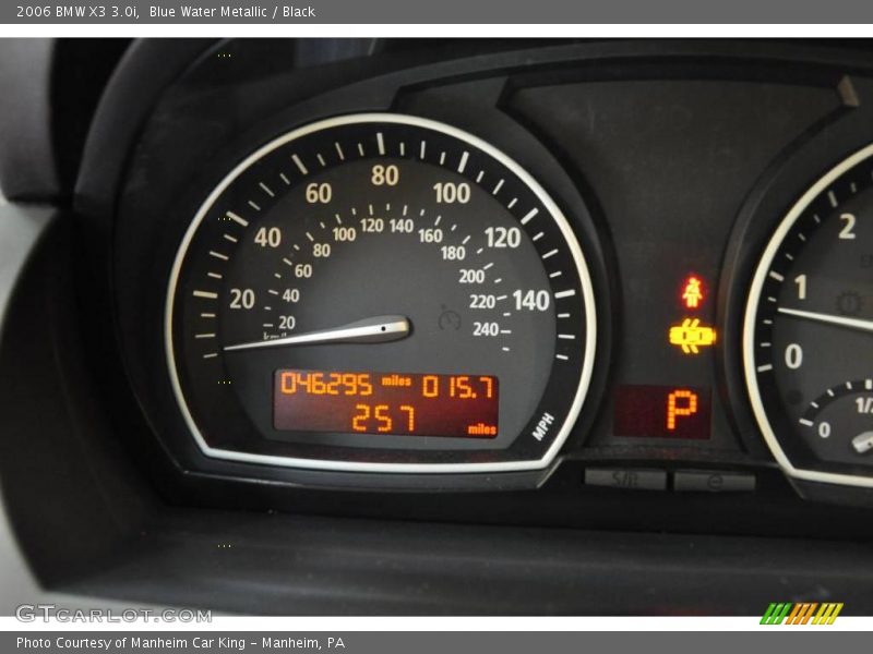 Blue Water Metallic / Black 2006 BMW X3 3.0i