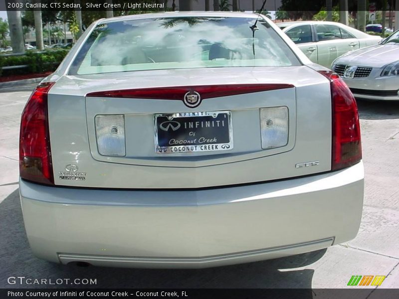 Silver Green / Light Neutral 2003 Cadillac CTS Sedan