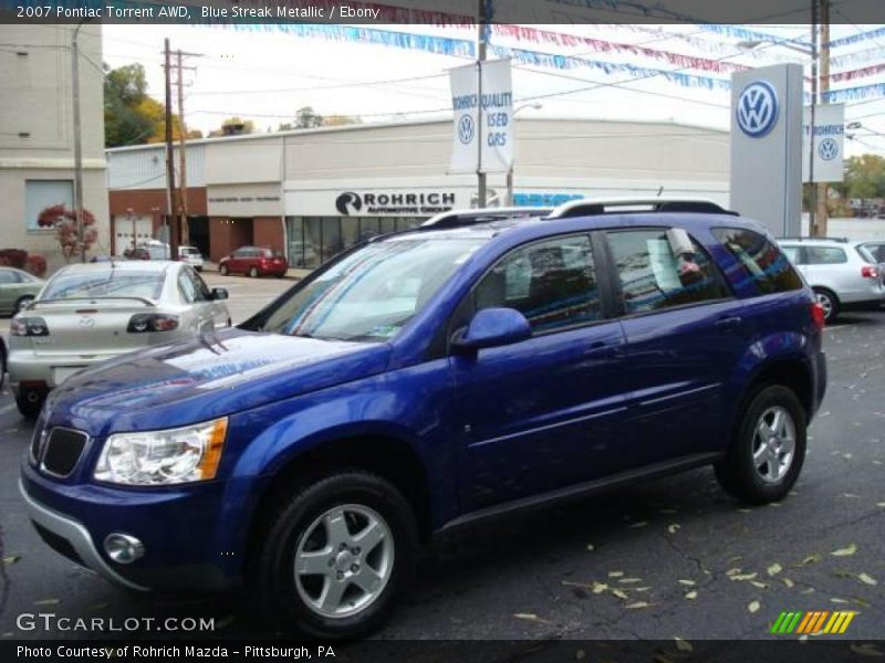 Blue Streak Metallic / Ebony 2007 Pontiac Torrent AWD