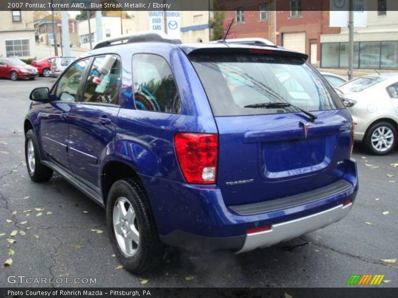 Blue Streak Metallic / Ebony 2007 Pontiac Torrent AWD