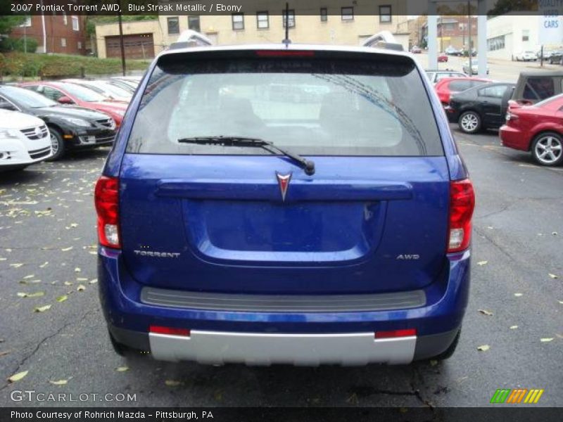 Blue Streak Metallic / Ebony 2007 Pontiac Torrent AWD