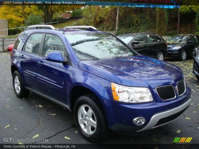 Blue Streak Metallic / Ebony 2007 Pontiac Torrent AWD