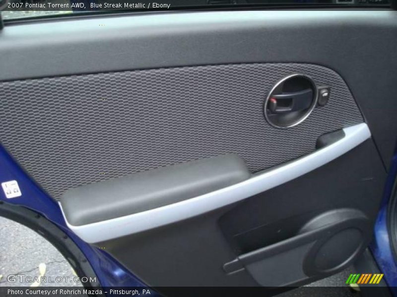 Blue Streak Metallic / Ebony 2007 Pontiac Torrent AWD