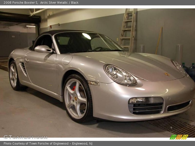 Arctic Silver Metallic / Black 2008 Porsche Boxster S