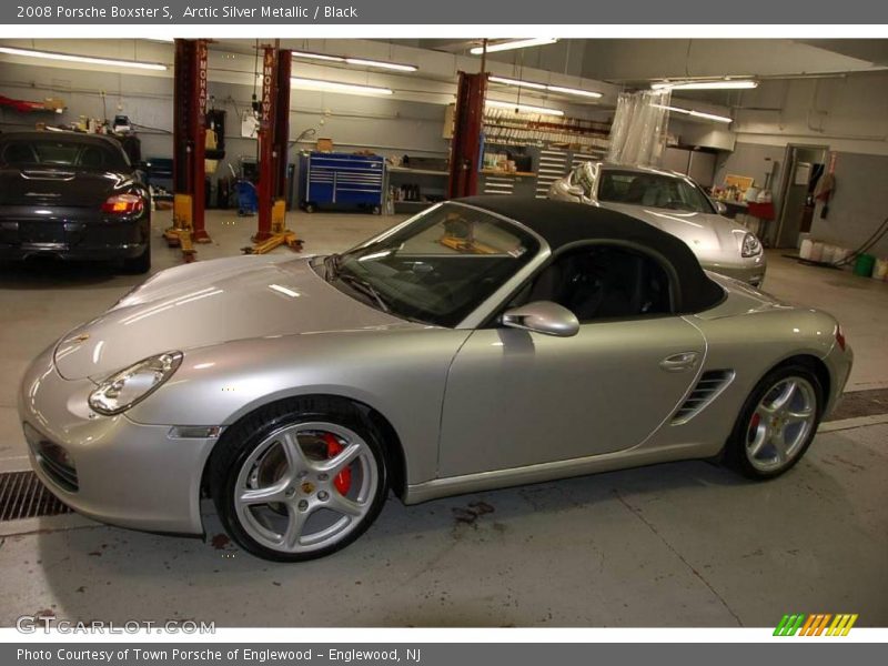 Arctic Silver Metallic / Black 2008 Porsche Boxster S