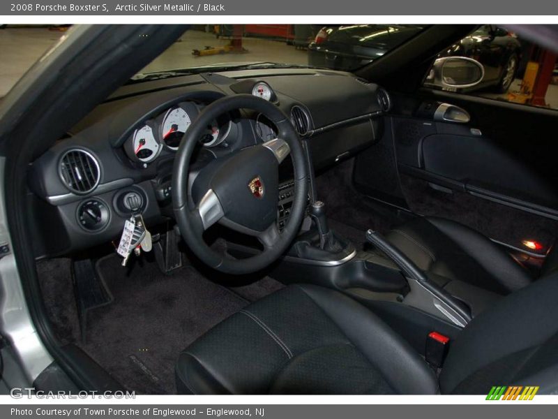Arctic Silver Metallic / Black 2008 Porsche Boxster S