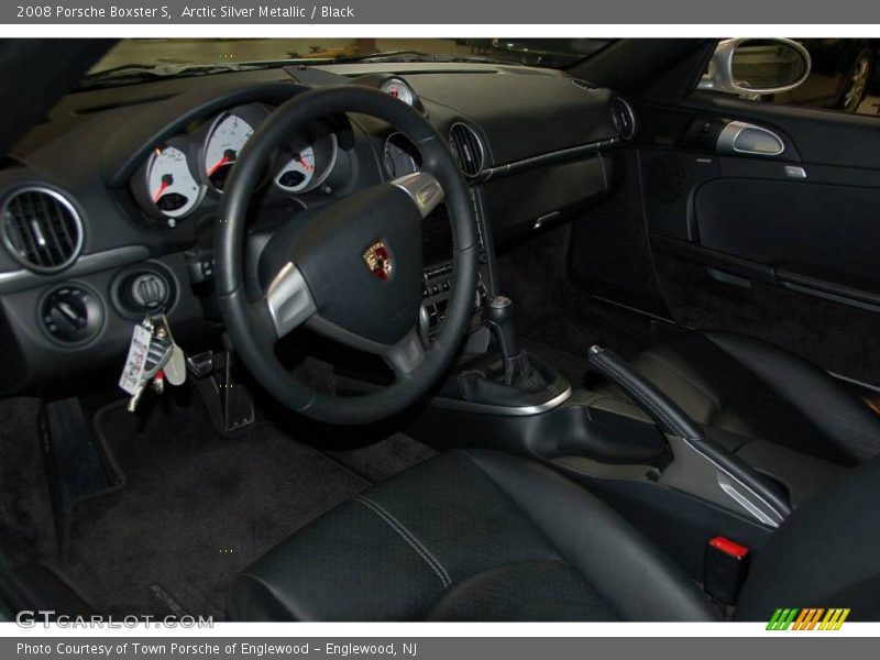 Arctic Silver Metallic / Black 2008 Porsche Boxster S