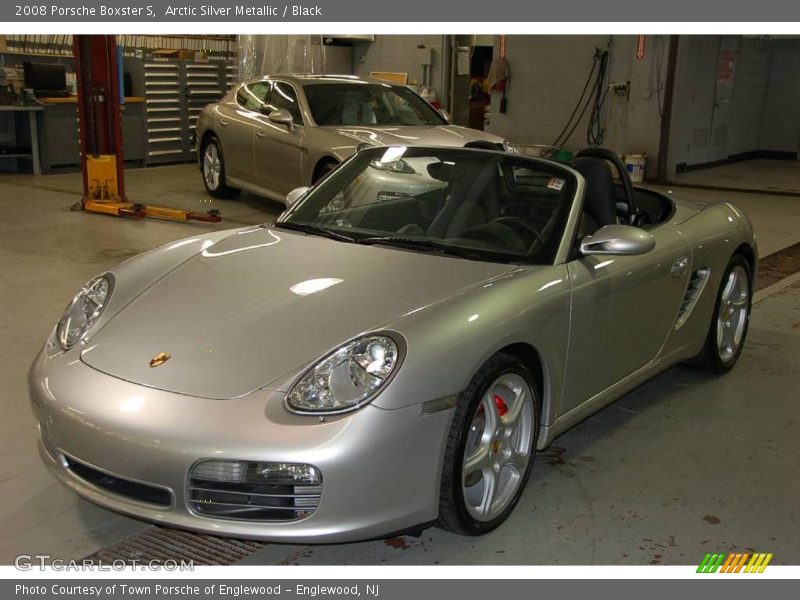 Arctic Silver Metallic / Black 2008 Porsche Boxster S