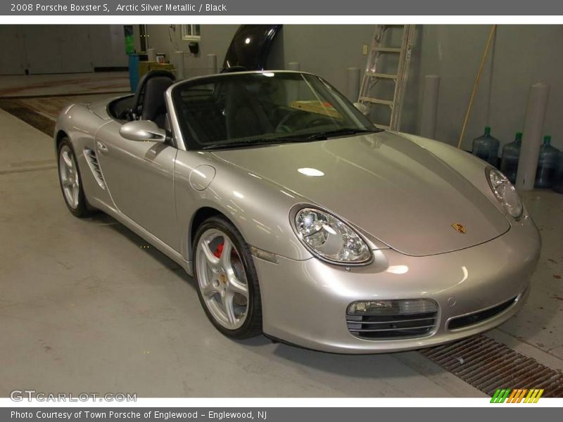 Arctic Silver Metallic / Black 2008 Porsche Boxster S