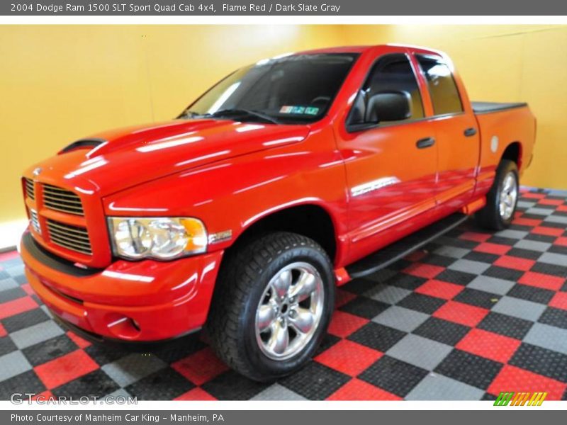 Flame Red / Dark Slate Gray 2004 Dodge Ram 1500 SLT Sport Quad Cab 4x4
